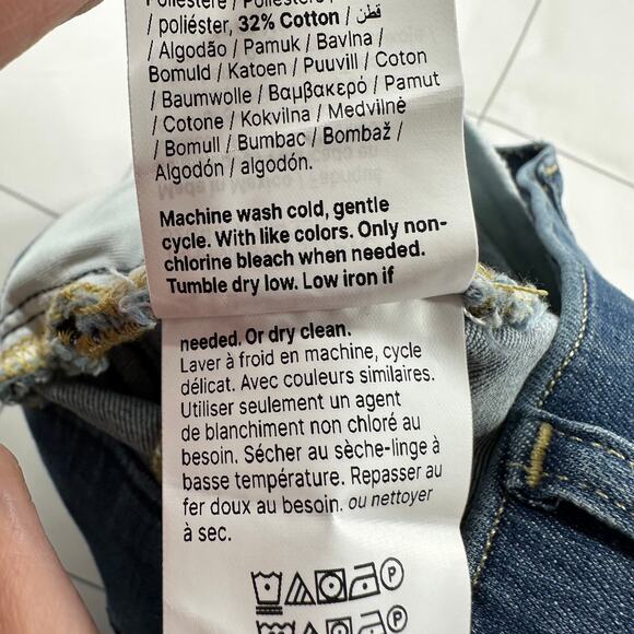 Spanx Shorts Womens XS Blue Vintage Indigo Jean Shaping Denim High Rise Stretch - Picture 6 of 12